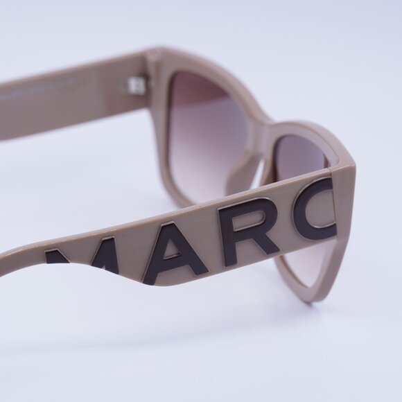 Marc Jacobs MARC 695/S 0NOY HA Sunglasses Nude Brown Square Frame, Brown Lenses - Picture 5 of 10